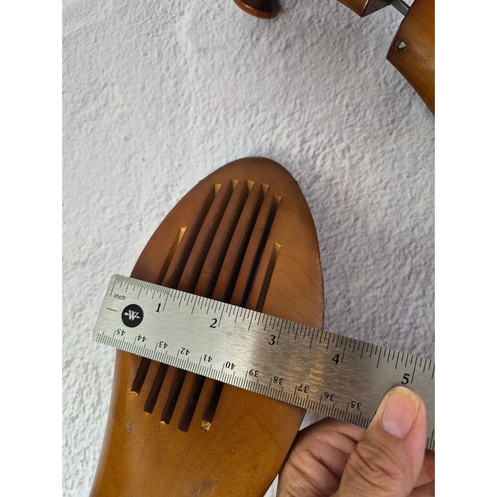 Nettleton Vintage Wooden Adjustable Shoe Trees Brown Mens Size L Slotted Design - Picture 11 of 13